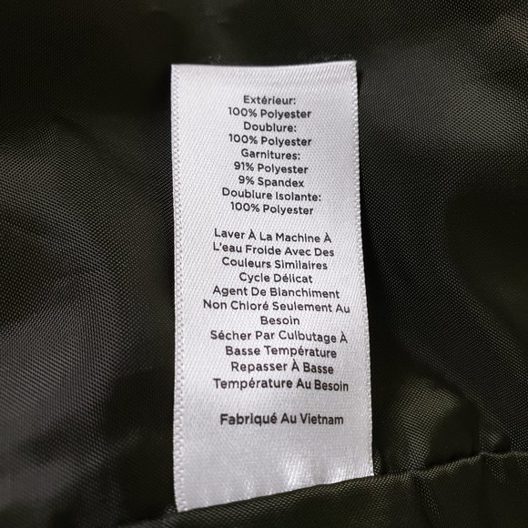 Women T by Talbots Olive Green Chevron Quilted Jacket Small, Like New - Picture 11 of 11